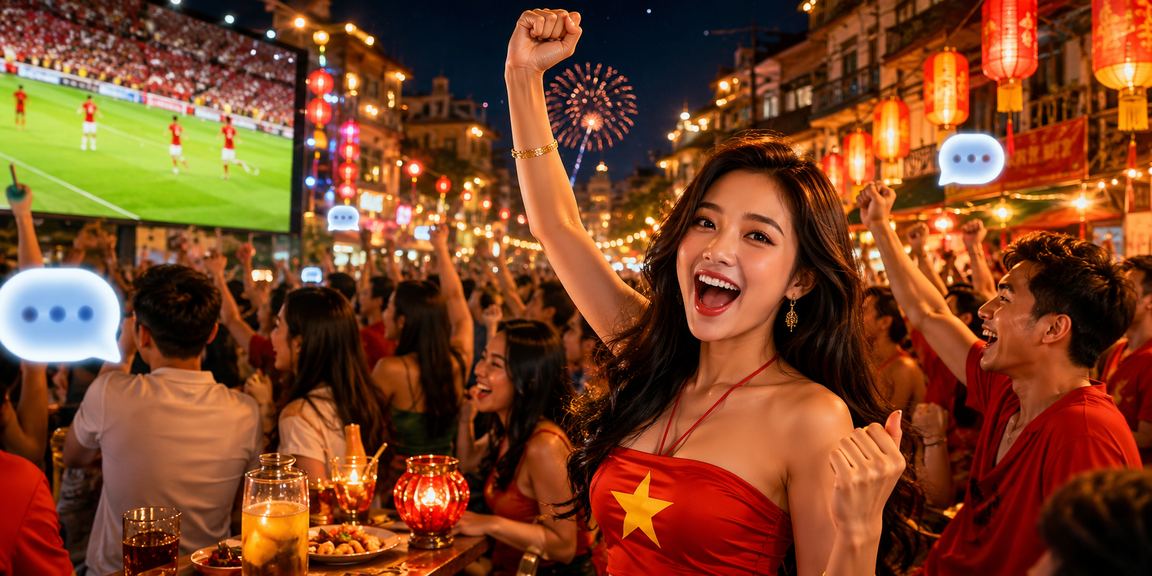 Không khí chợ đêm Hà Nội với người chơi theo dõi kèo cá cược trực tuyến